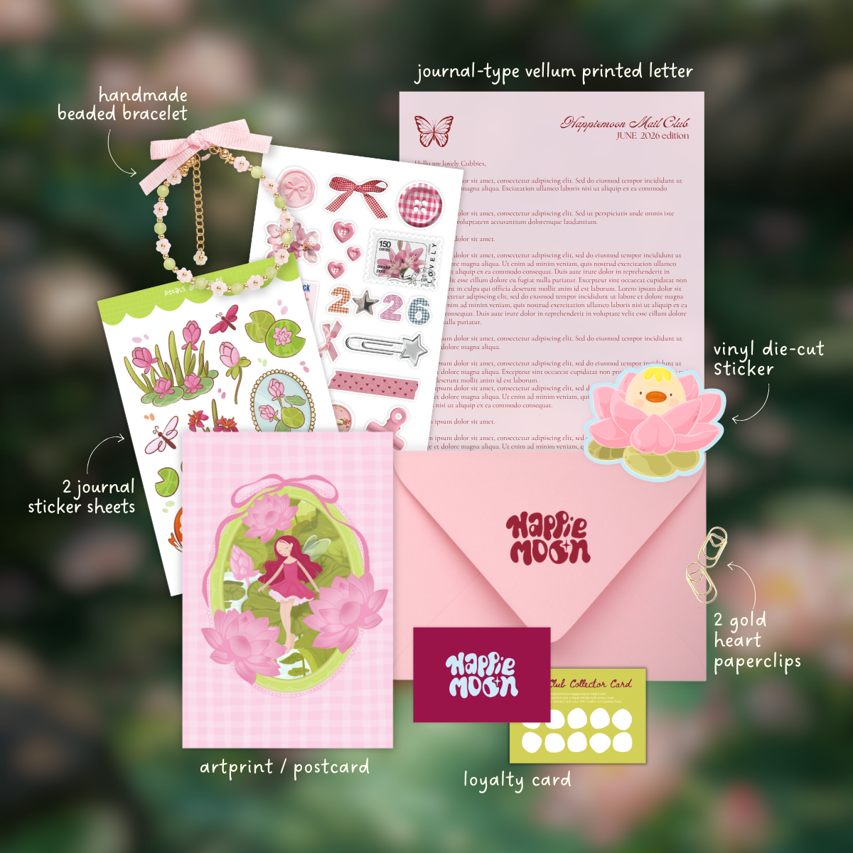 JUNE Edition - Happiemoon Print + Sticker + Treasure (One Time Purchase)